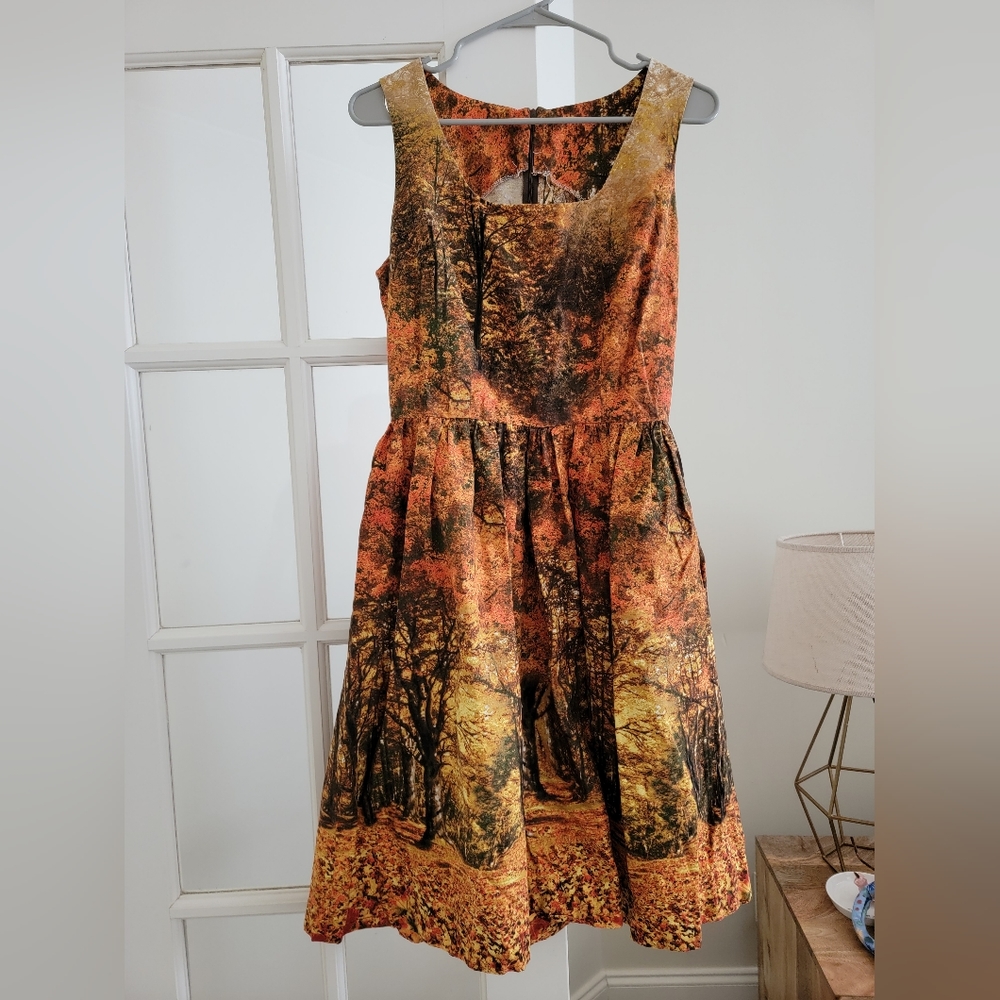 Handmade fall foliage dress